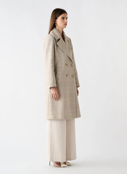 Esmaee Edition Coat Cream Check