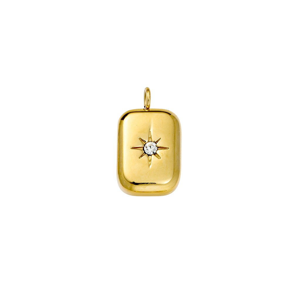 Seren stainless steel gold plated charm 7