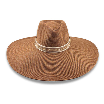 Beechmont Wide Brim Fedora in Cinnamon Canopy Bay