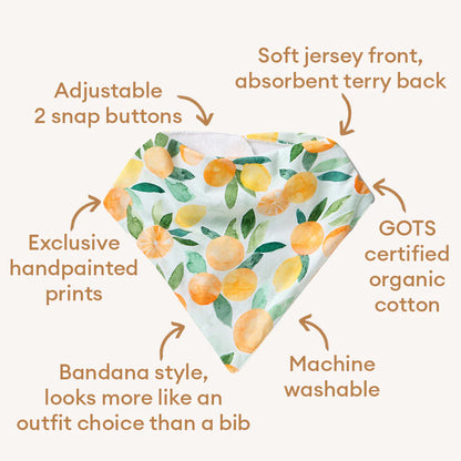 Snuggle Hunny Citrus Squeeze Organic Dribble Bib
