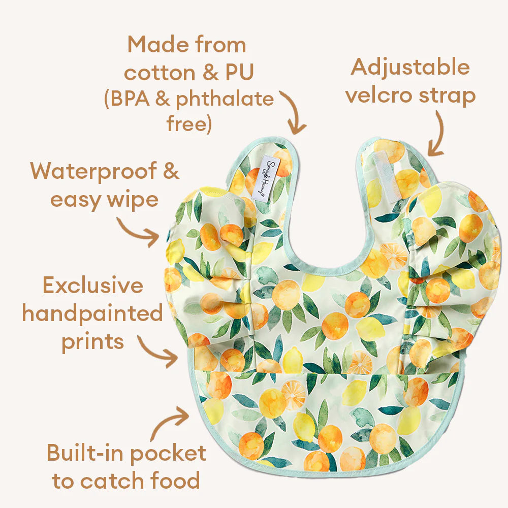 Snuggle Hunny Citrus Squeeze Frill Snuggle Bib