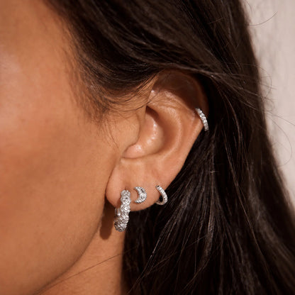 Murkani Night Sky Hoops Silver