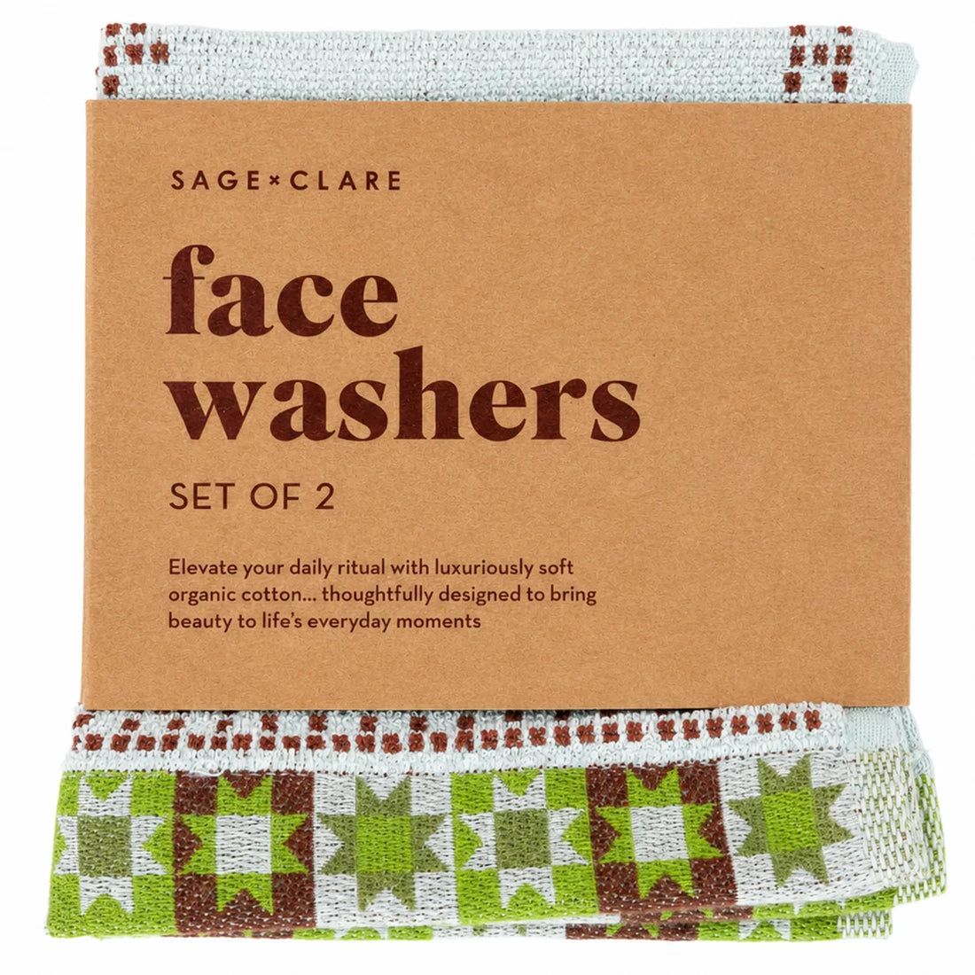 Sage x Clare Bonny Face Washer Set Fluorite