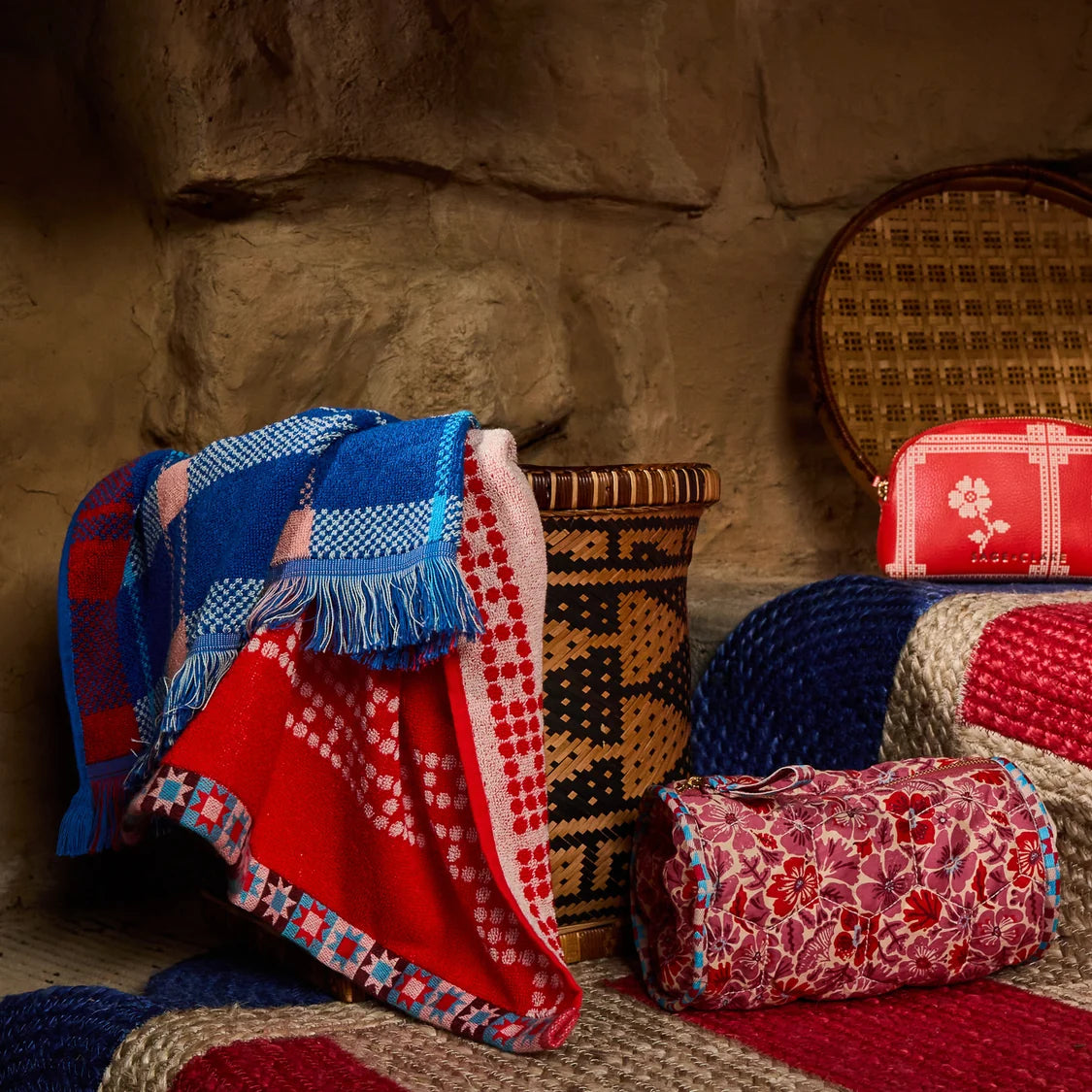 Sage x Clare Bonnie Hand Towel Poppy