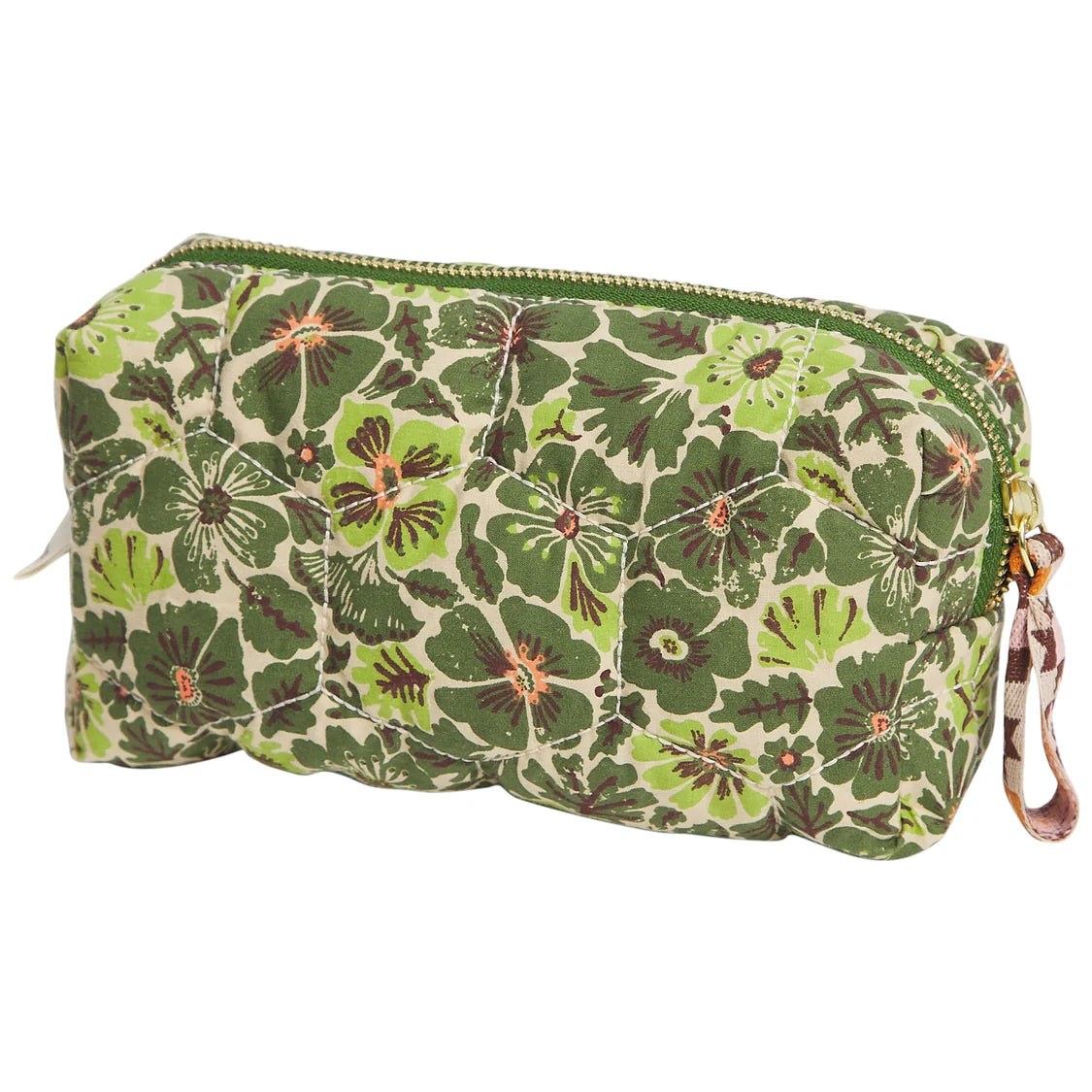 Sage x Clare Magnolia Travel Pouch Cactus Green