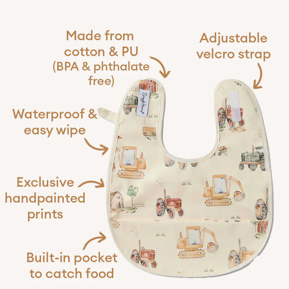 Snuggle Hunny Diggers &amp; Tractors Snuggle Bib