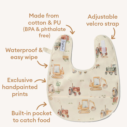 Snuggle Hunny Diggers &amp; Tractors Snuggle Bib