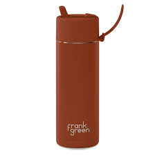 Frank Green Stainless Steel Ceramic Reusable Bottle  Toffee With Straw 20oz/595ml
