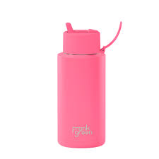 Frank Green Ceramic Reusable Bottle With Straw Bubblegum Blast 34oz/1,000ml