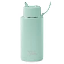 Frank Green Ceramic Reusable Bottle With Straw Peppermint 34oz/1,000ml