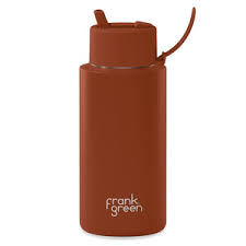 Frank Green Ceramic Reusable Bottle With Straw Toffee 34oz/1,000ml