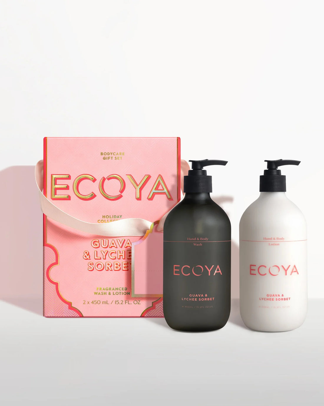 Ecoya Guava &amp; Lychee Sorbet Bodycare Gift Set Holiday Collection