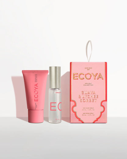 Ecoya Guava &amp; Lychee Sorbet Mini Duo Set Holiday Collection