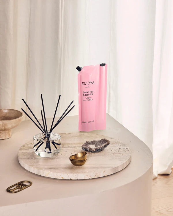 Ecoya Sweet Pea &amp; Jasmine Reed Diffuser Refill