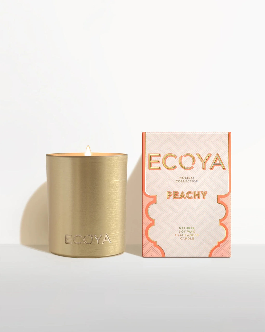 Ecoya Peachy Goldie Candle Holiday Collection