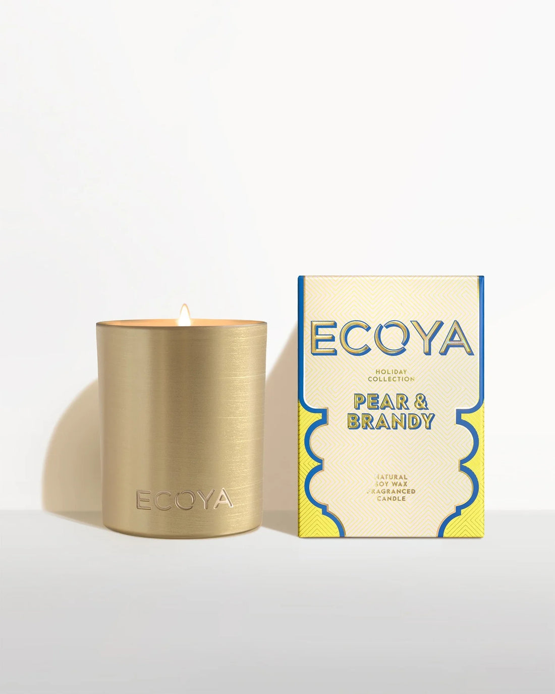 Ecoya Pear &amp; Brandy Goldie Candle Holiday Collection