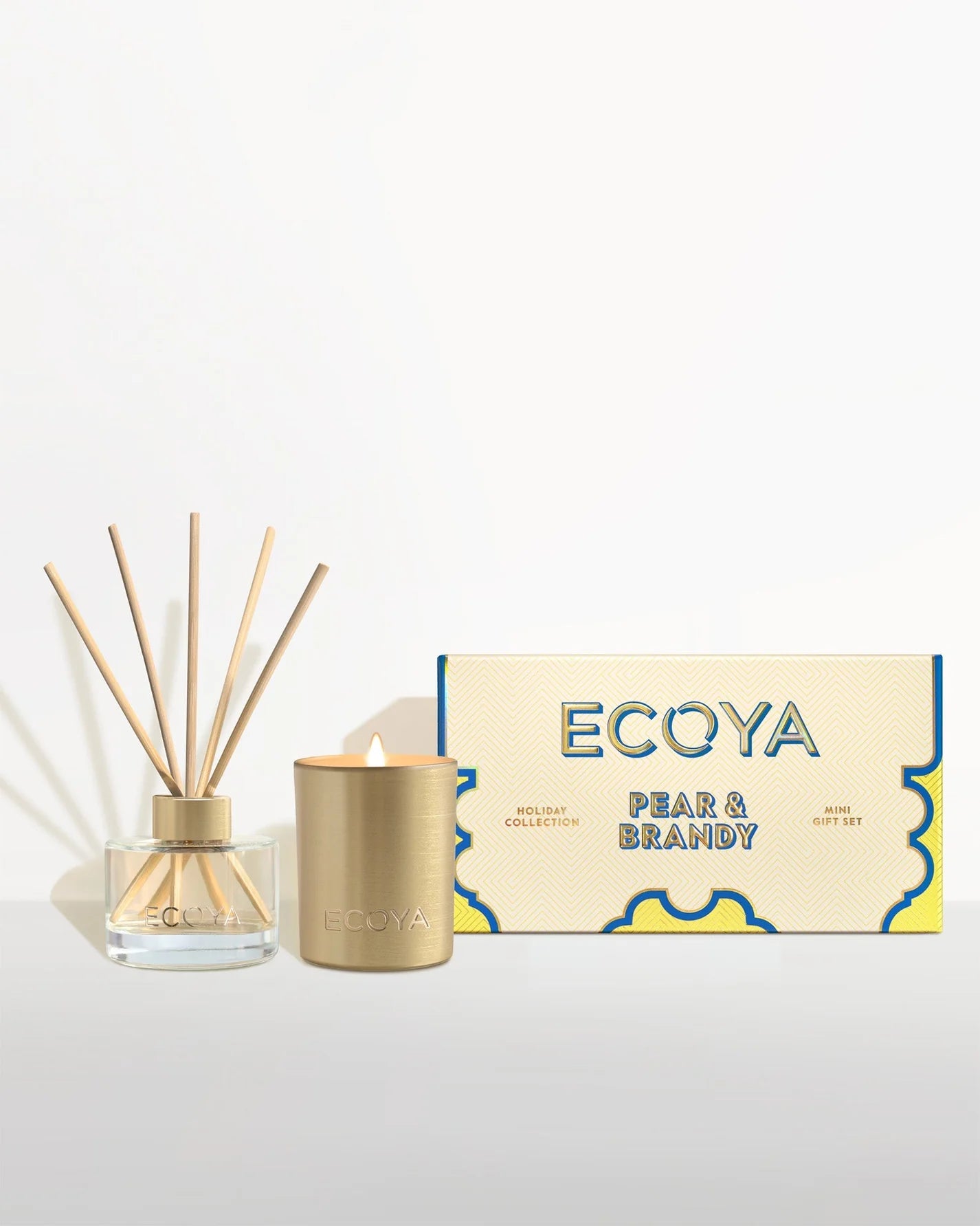 Ecoya  Pear &amp; Brandy Mini Gift Set Holiday Collection