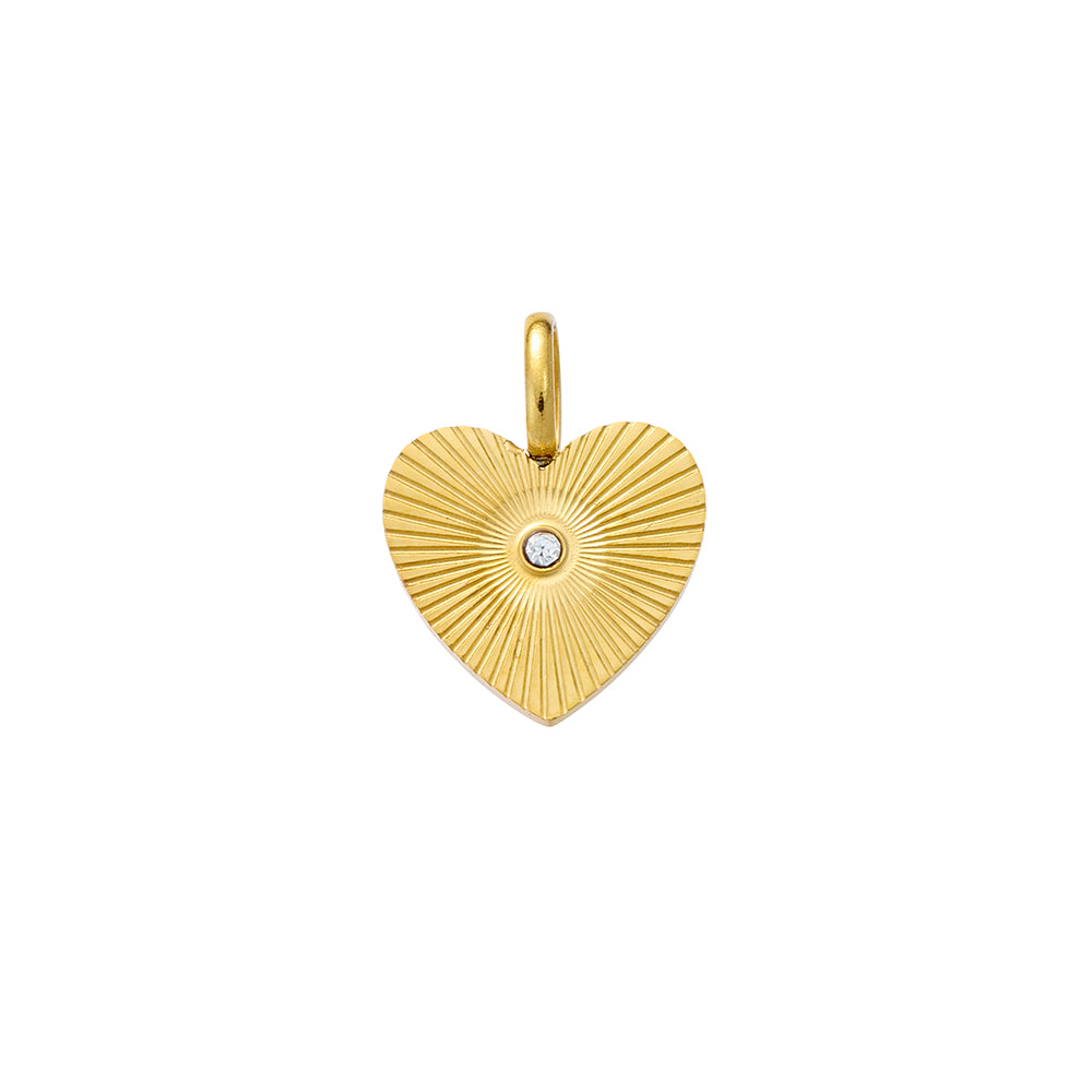 Seren stainless steel gold plated charm 25