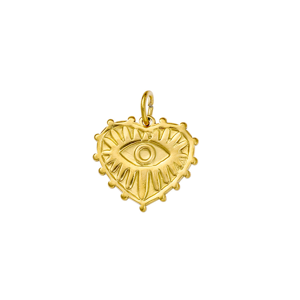 Seren stainless steel gold plated charm 4