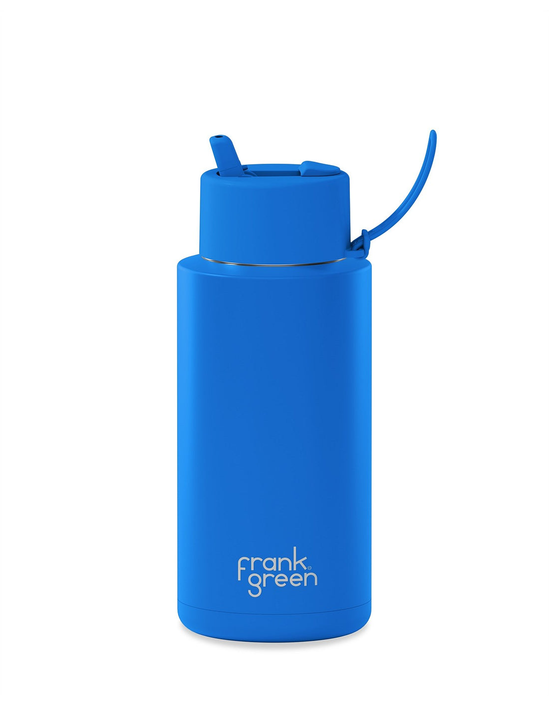 Frank Green Ceramic Reusable Bottle With Straw Blue Lagoon 34oz/1,000ml