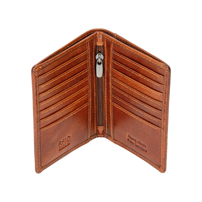 Greenwood Leather Card Holder Wallet RFID Camel