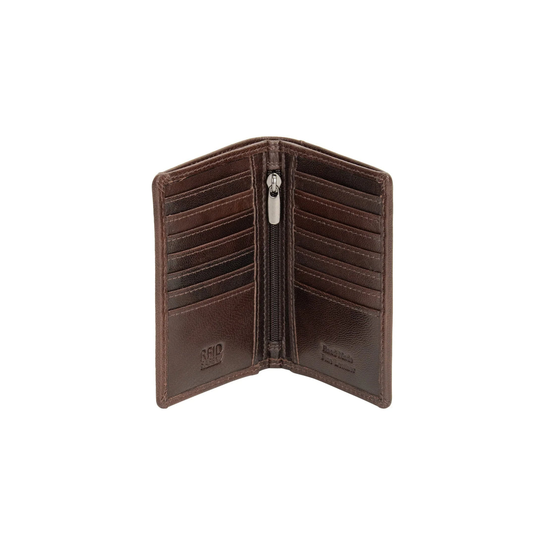 Greenwood Leather Card Holder Wallet RFID Brown