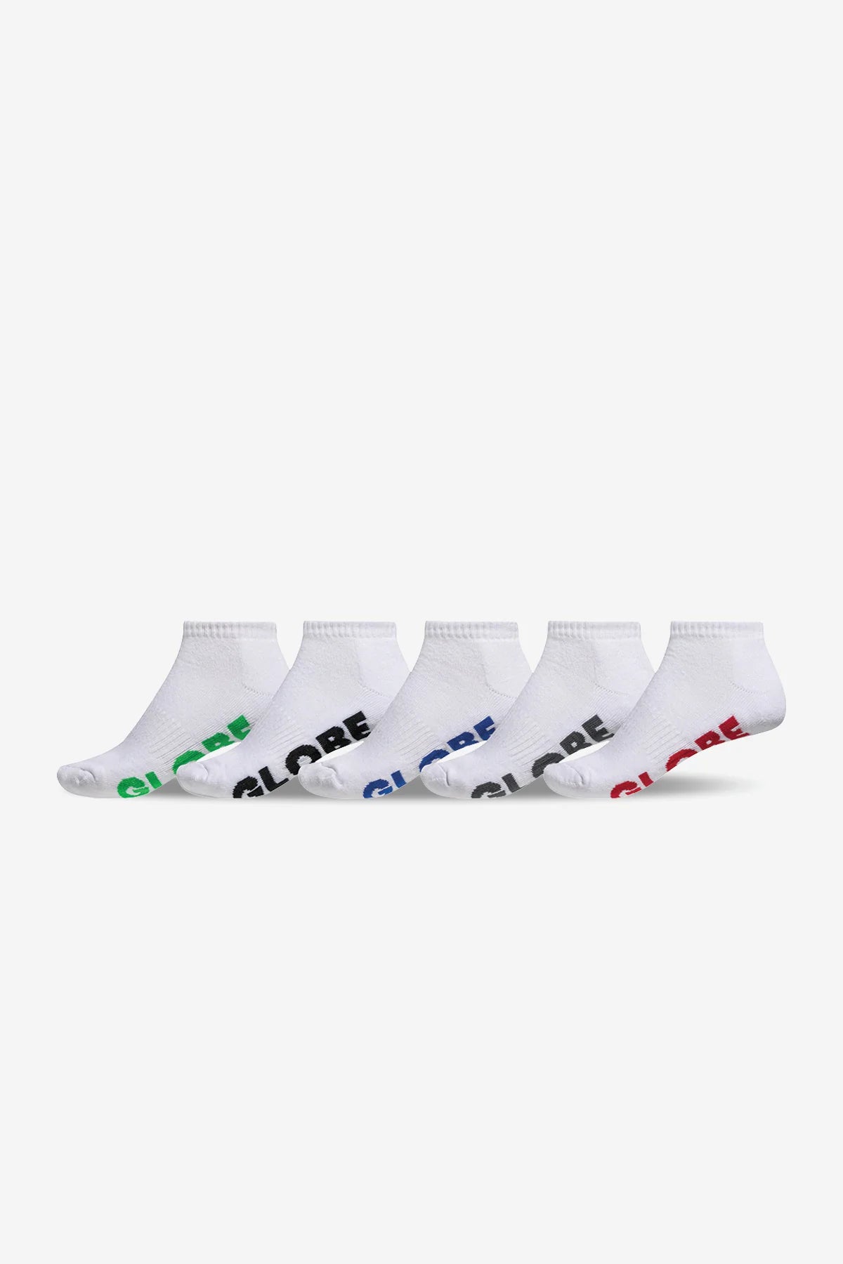 Globe Youth Stealth Ankle Sock White 5pk Size 2-8