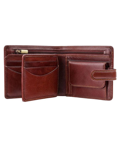 Greenwood Heritage Collection Leather Bifold Wallet Cognac Brown