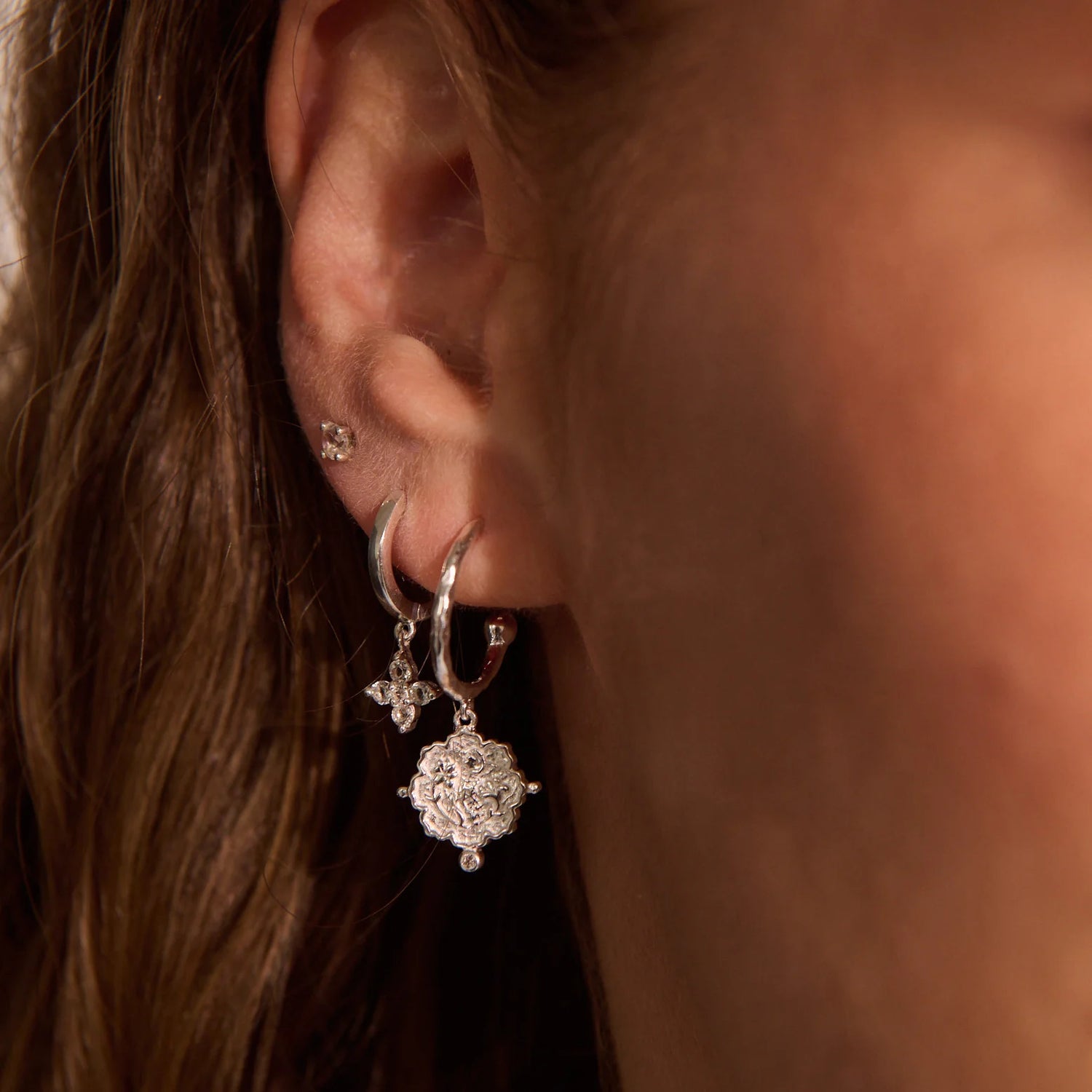 Murkani Loved Always Hoop Earring Sterling Silver
