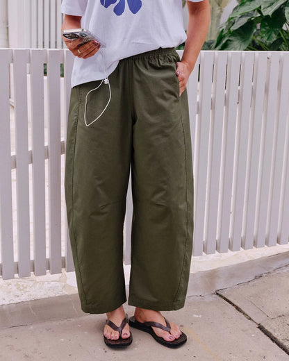 Ceres Life Bella Barrel Pants Washed Olive