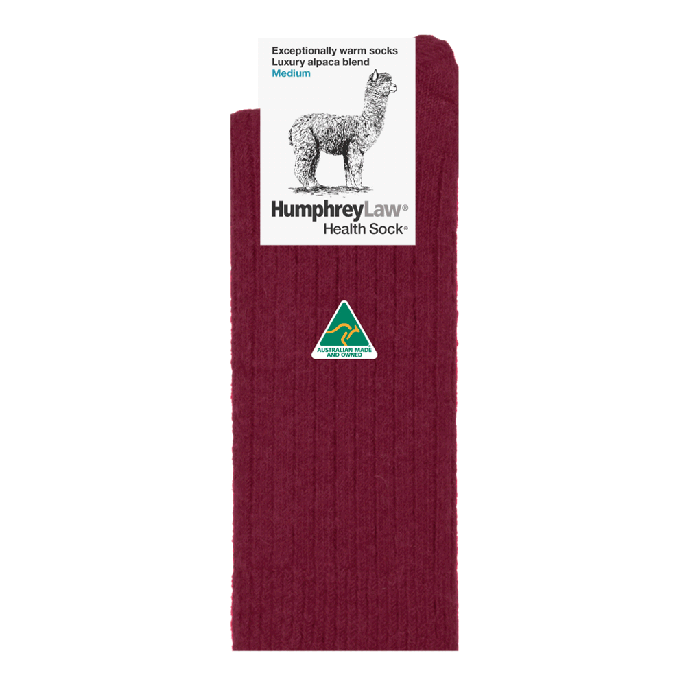Humphrey Law Exceptionally Warm Alpaca Health Sock Berry