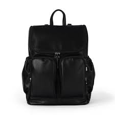 OiOi Signature Nappy Backpack - Black Vegan Leather