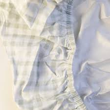 All4Ella Waterproof Fitted Cot Sheet Gingham Sage