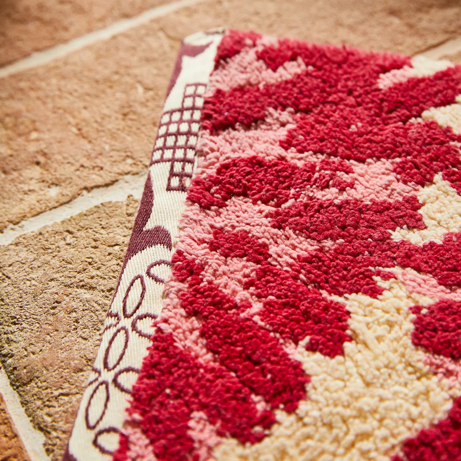 Sage x Clare Isabella Bath Mat Crimson