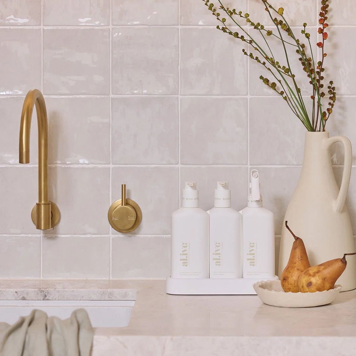 AL.IVE Kitchen Trio Dish Wash, Hand Wash &amp; Bench Spray Lemon Myrtle &amp; Honeydew