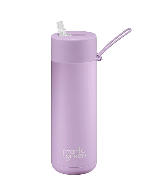 Frank Green Stainless Steel Ceramic Reusable Bottle Lilac Haze With Straw 20oz/595ml