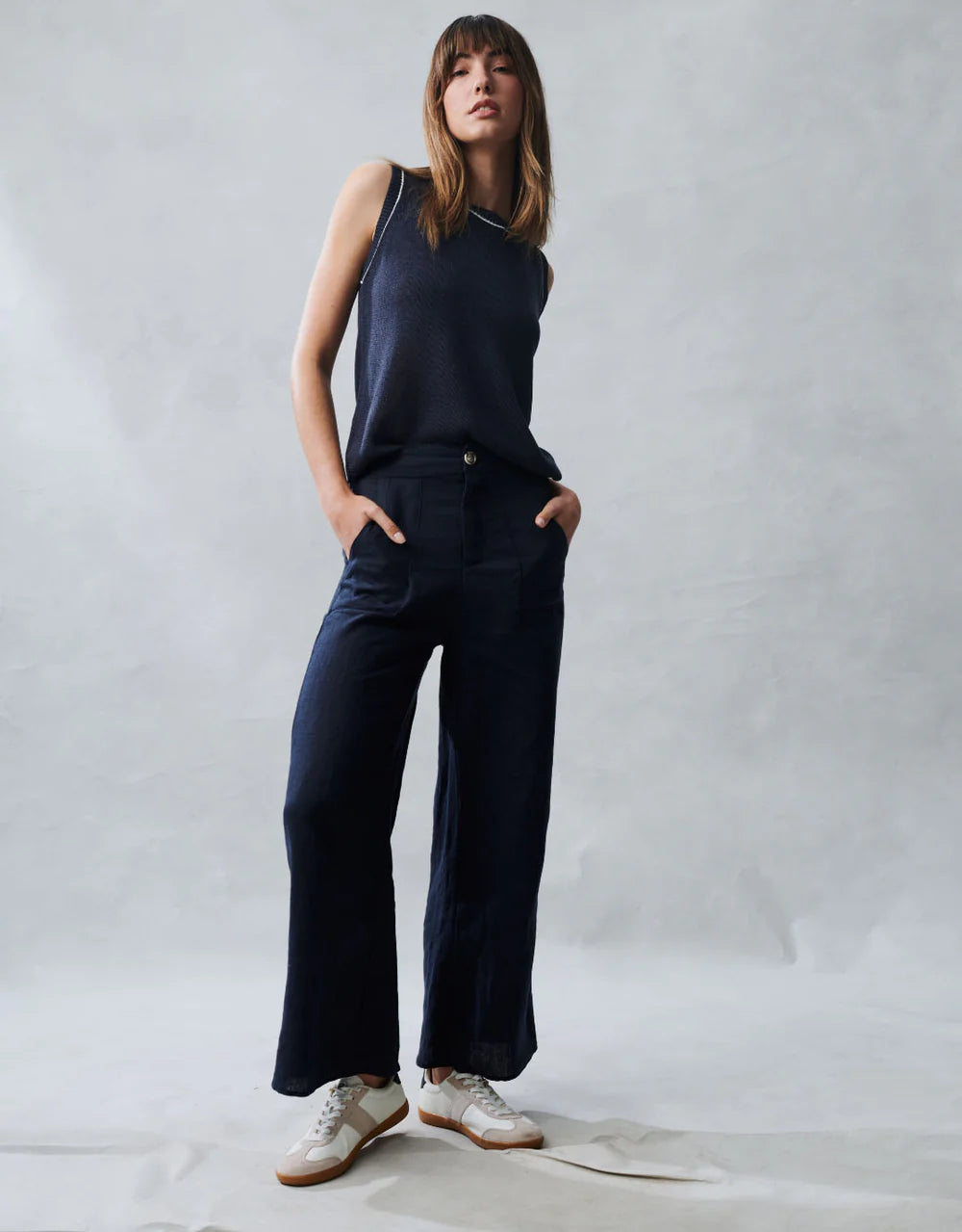 Jude Linen Pant Navy