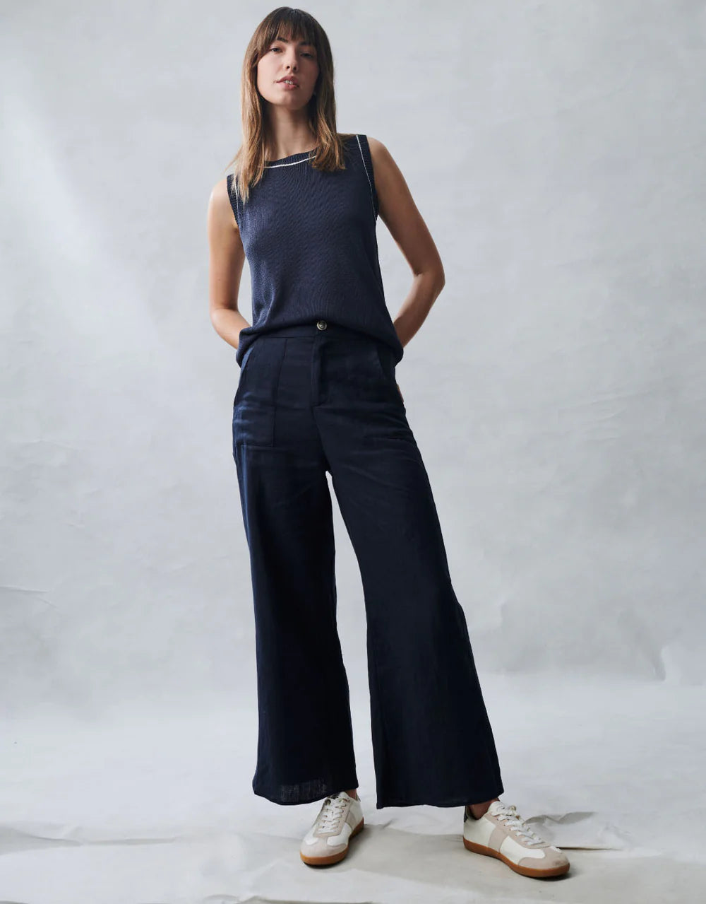 Jude Linen Pant Navy