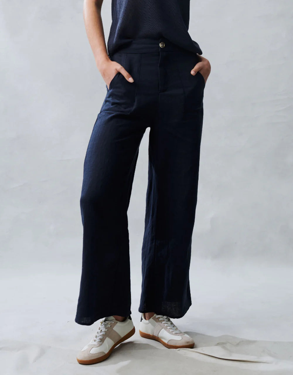 Jude Linen Pant Navy