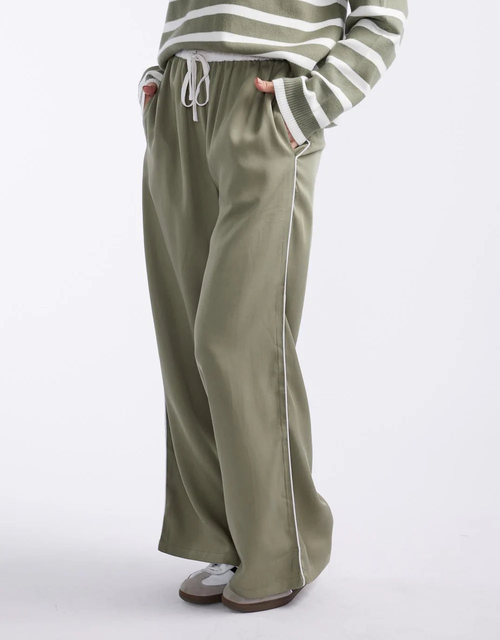 Little Lies Lottie Tencel Pants Green