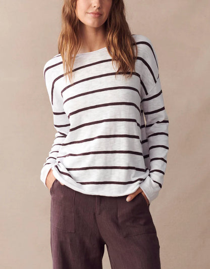 Nellie Top Chocolate Stripe