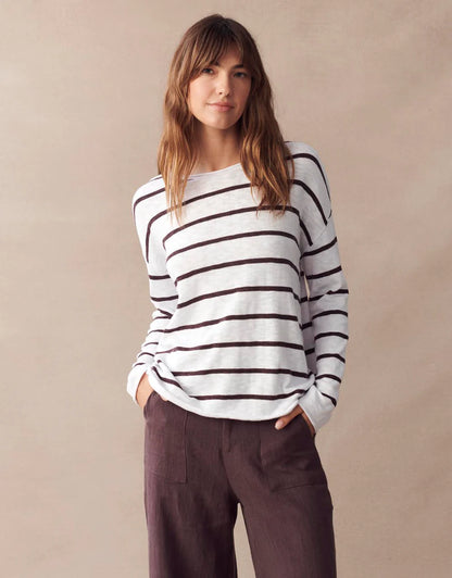 Nellie Top Chocolate Stripe