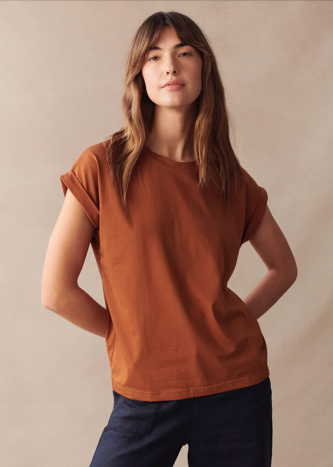 Little Lies Rhodes Tee - Terracotta