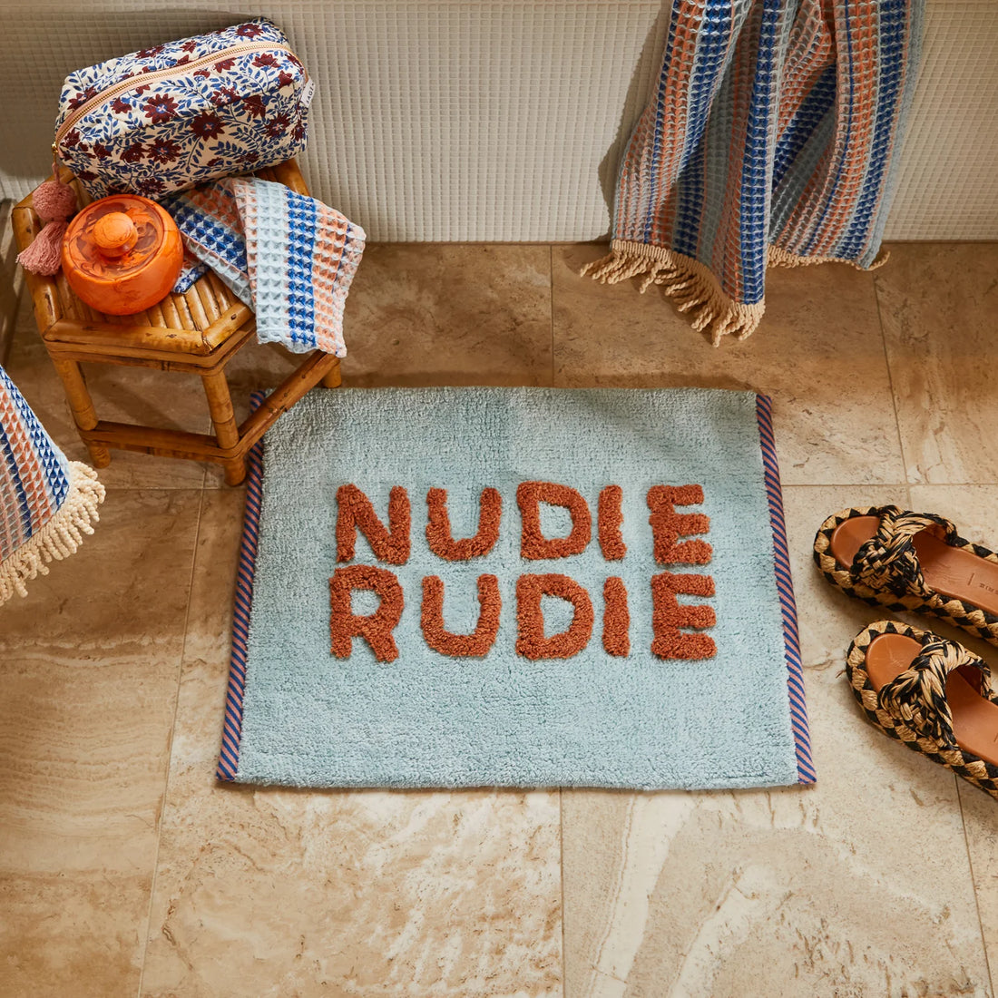 Sage x Clare Tula Nudie Bath Mat Mini Sky