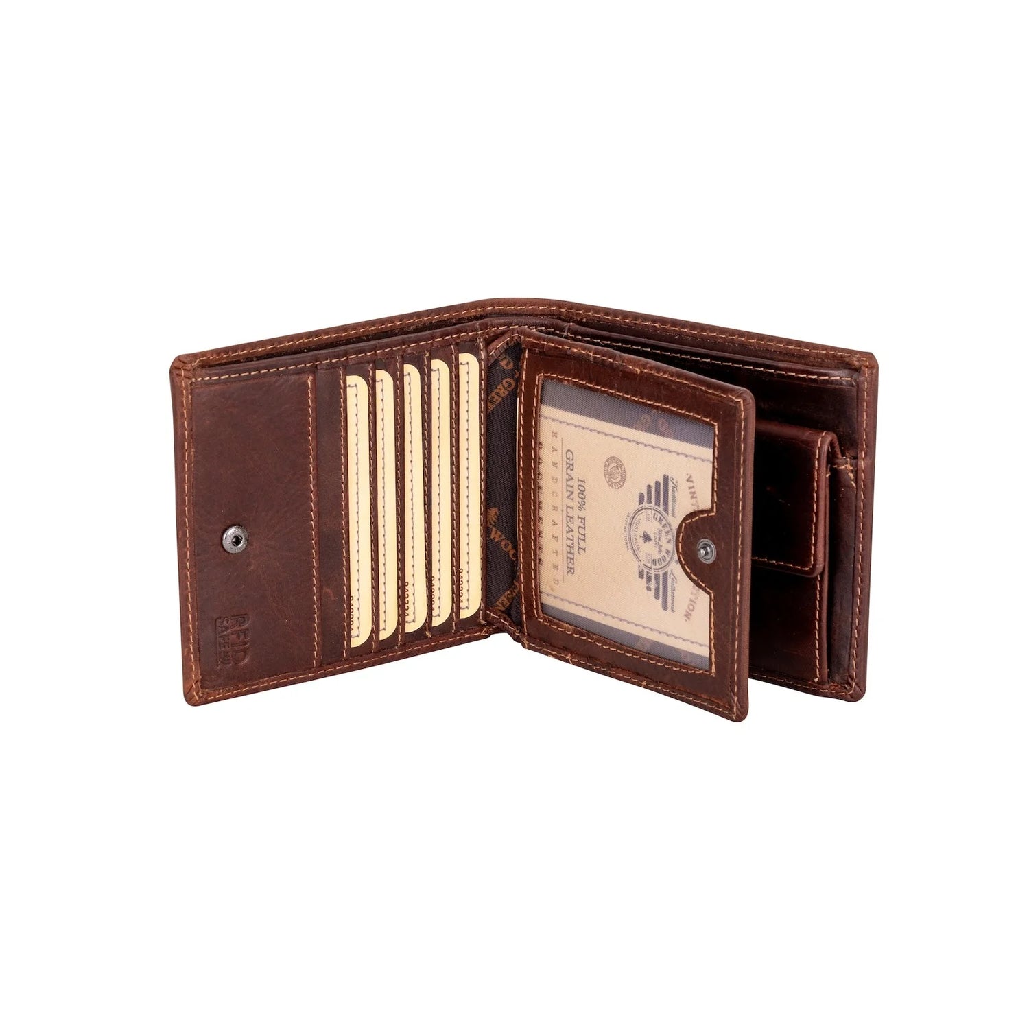 Greenwood Leather Mason RFID Leather Wallet Sandel