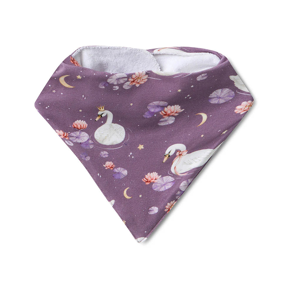 Snuggle Hunny Organic Dribble Bib Midnight Swan
