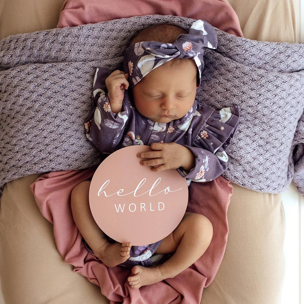 Snuggle Hunny Milestone Cards Swans & Rosa