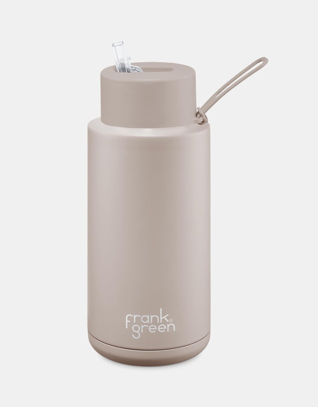 Frank Green Ceramic Reusable Bottle With Straw Moon Dust 34oz/1,000ml