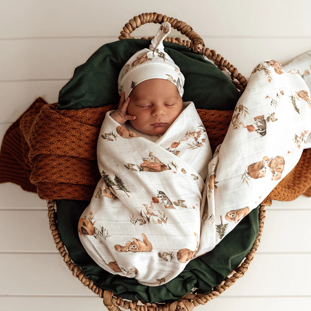 Snuggle Hunny Organic Muslin Wrap Bears