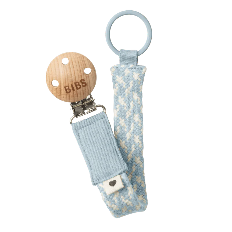 BIBS Pacifier Clip Petrol / Baby Blue